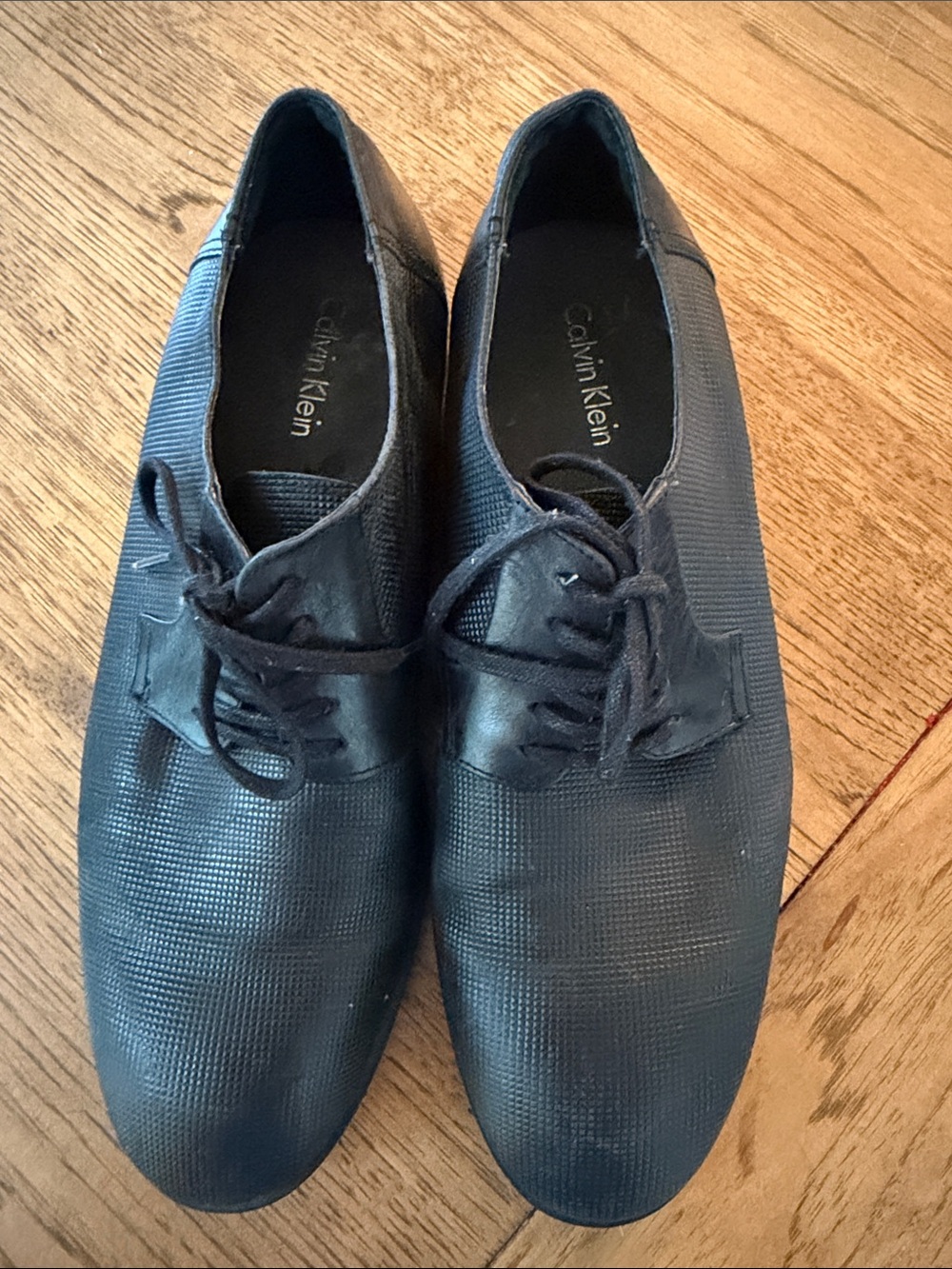 Calvin Klein 10.5 Men's Black Lace-Up Dress Shoes